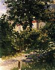 Edouard Manet Canvas Paintings - A Path in the Garden at Rueil